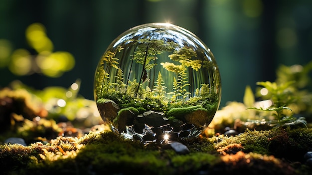 crystal_planet_earth_glass_globe_reflecting_lush_gr