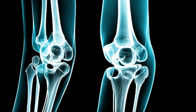 CT Scan Insights Rendering 3D de l'articulation du genou AI générative