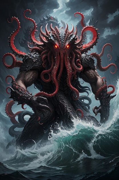 Cthulhu sosie créature tentaculaire horreur cosmique