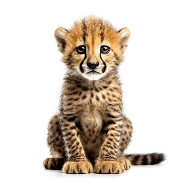 Cub bébé guépard curieux