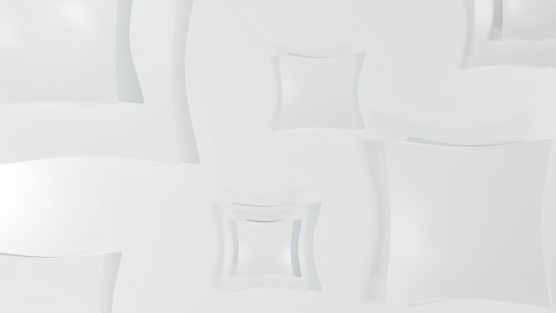 cube blanc abstrait fond 3d