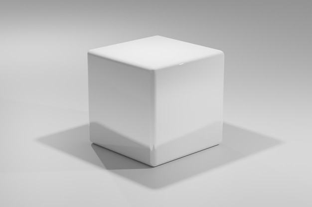 Photo un cube blanc avec le mot cube dessus