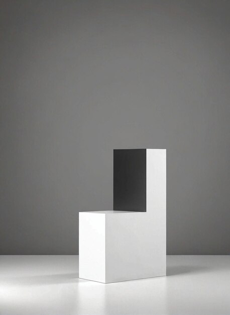 Photo un cube blanc et noir avec un carré noir sur le dessus