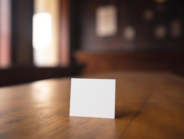 Photo un cube carré sur une table avec un reflet d'une fenêtre en arrière-plan.