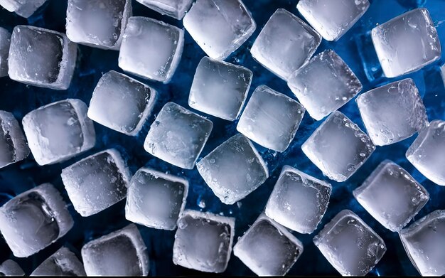 Photo cube de glace une pile de cubes de glace arrière-plan frais et froid de cubs de glace capture complète des cubes de glace