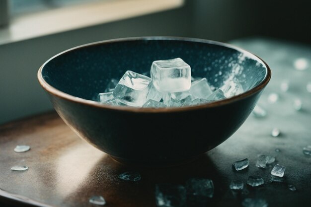 un cube de glace