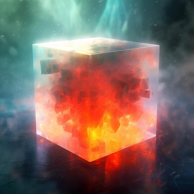 un cube sur lequel figure le mot cube