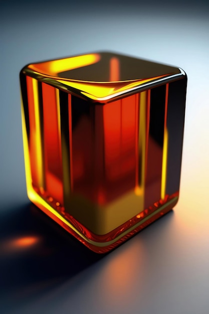 Un cube avec le mot cube dessus