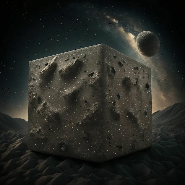 Un cube avec le mot planète dessus