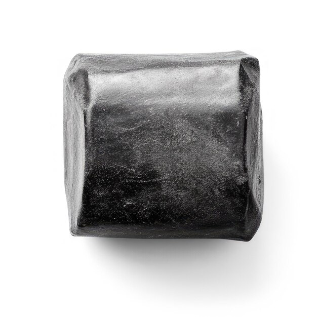 Photo un cube noir et blanc avec un fond blanc et le mot 