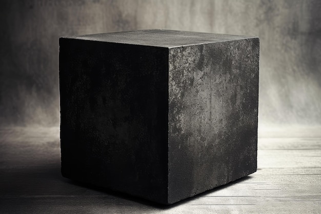 Cube de pierre noire IA générative