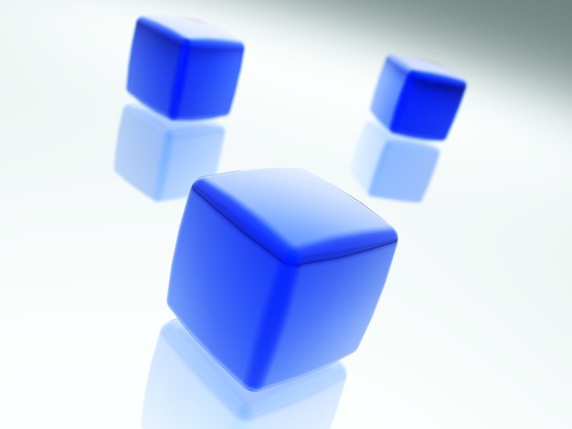 Cubes bleus