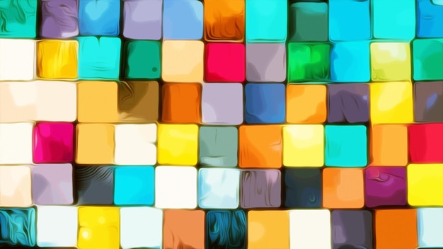 Cubes de couleurs vives et colorées Illustration