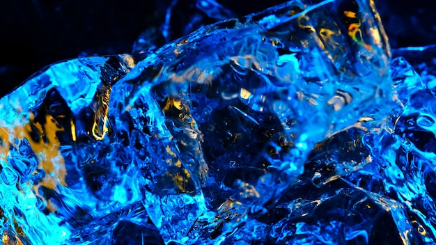Cubes de glace bleu abstrait ou texture