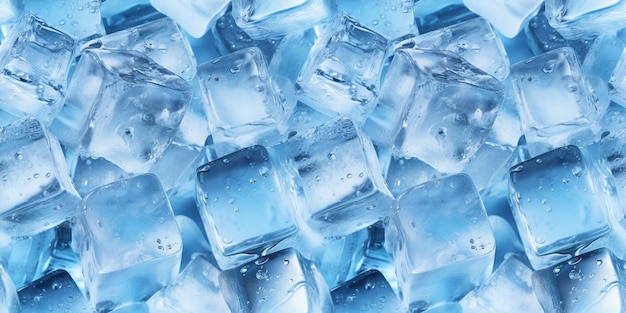 Cubes de glace Modèle sans couture Arrière-plan Art numérique AI générative