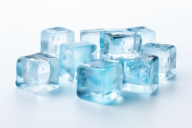 Les cubes de glace s'élèvent en flèches