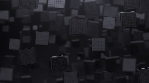 Cubes gris volant