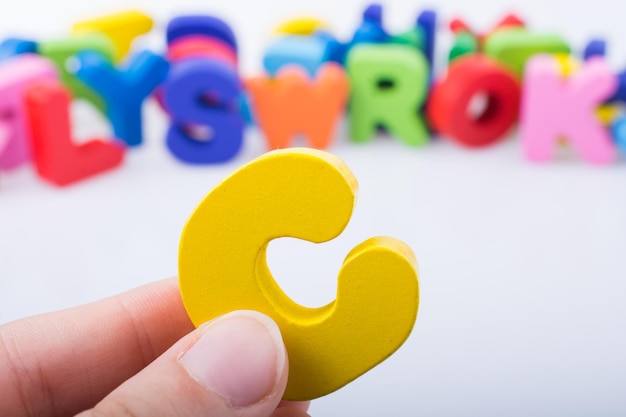 Cubes de lettres de C en bois