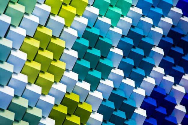 Cubes de papier multicolores abstraits