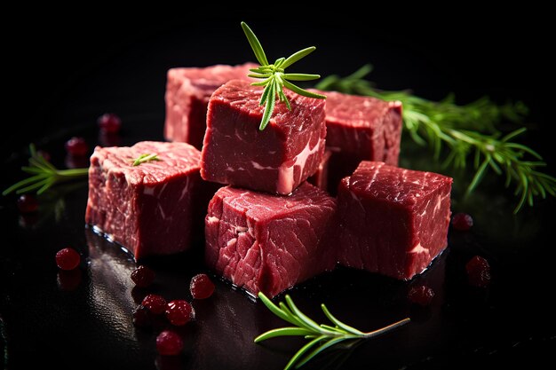 cubes de viande de bœuf