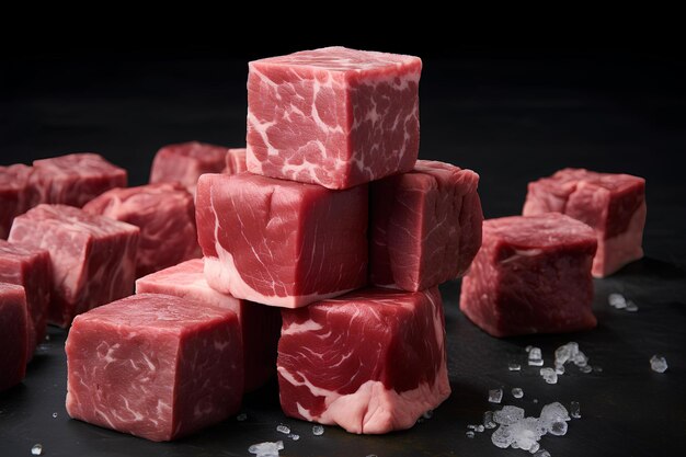 cubes de viande de bœuf