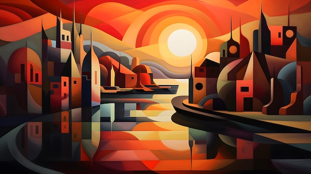 cubisme_coucher de soleil