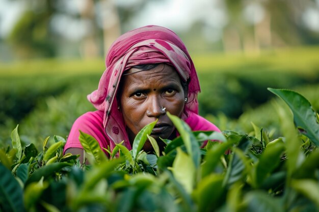 cueilleur de thé au Sri Lanka esthétique nashot