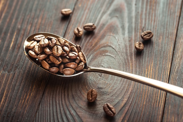 Cuillère de grains de café