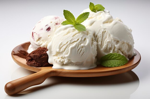 La cuillère parfaite mettant en valeur le savoir-faire des délices de la crème glacée Generative AI