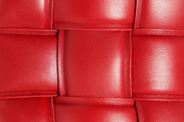 Cuir tressé rouge texture Close-up