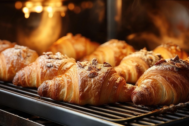 Cuire des croissants au four