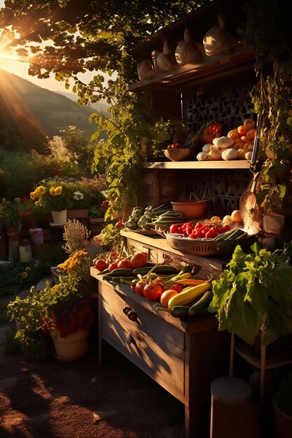 une cuisine au soleil