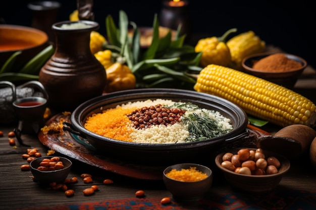 Cuisine brésilienne cuzcuz cous cous manioc farofa feijoada considéré comme le plat national du pays et les aliments régionaux tels que beiju feijao tropeiro vatapa moqueca capixaba polenta et acaraje