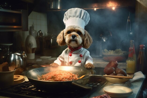 Cuisine de chien de chef