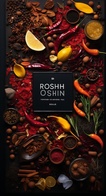 Photo cuisine et culture indiennes à travers de superbes affiches et un concept de flyer de menu coloré