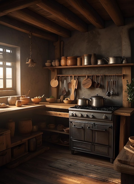 cuisine dans une ancienne maison