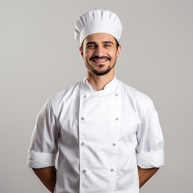 La cuisine est ma passion Chef mature confiant en uniforme blanc gardant les bras croisés et souriant