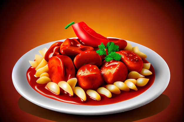 Cuisine européenne Currywurst food