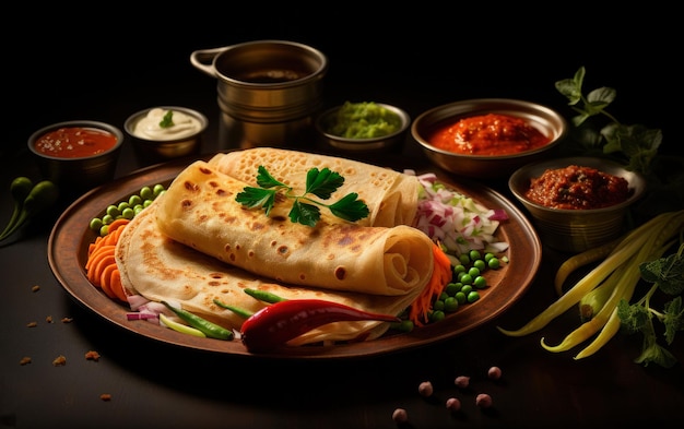 Cuisine indienne Masala dosa