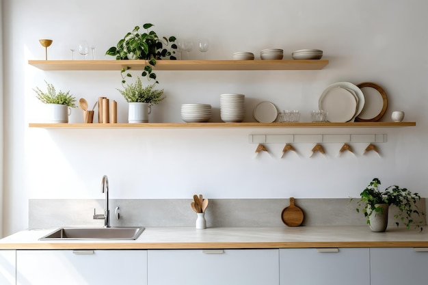 cuisine intérieure dans la maison minimaliste publicité professionnelle photographie alimentaire