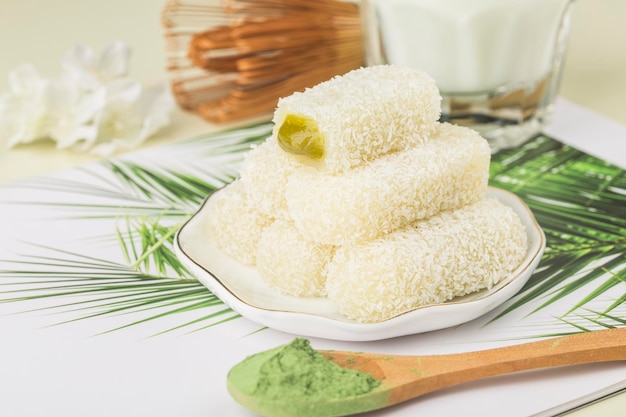 Cuisine japonaise : Mochi Matcha à la noix de coco