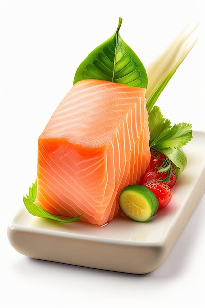 Cuisine japonaise sashimi de saumon