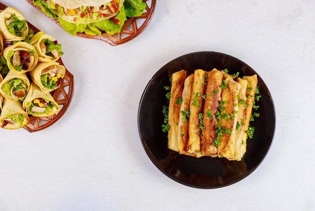 Cuisine mexicaine à base de tortillas