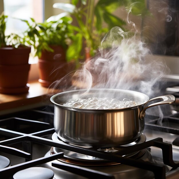 Cuisine moderne Les cuisiniers préparent les repas sur le poêle dans la cuisine du restaurant IA générative