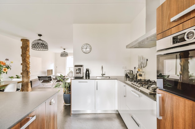 Cuisine et salle à manger dans un studio