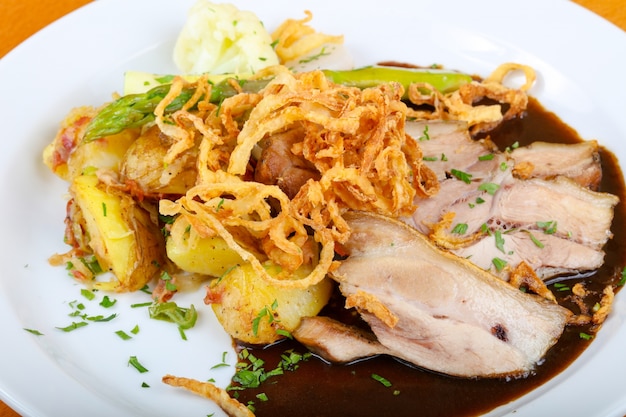 Cuisine tchèque - porc rôti