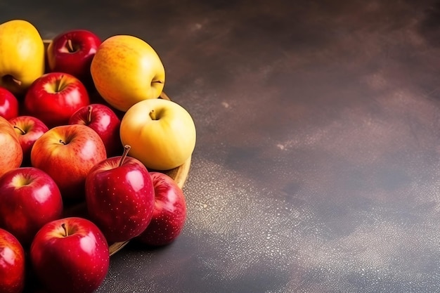 Cuisine traditionnelle du nouvel an juif, fête de tradition ou de religion Rosh hashanah avec espace de copie