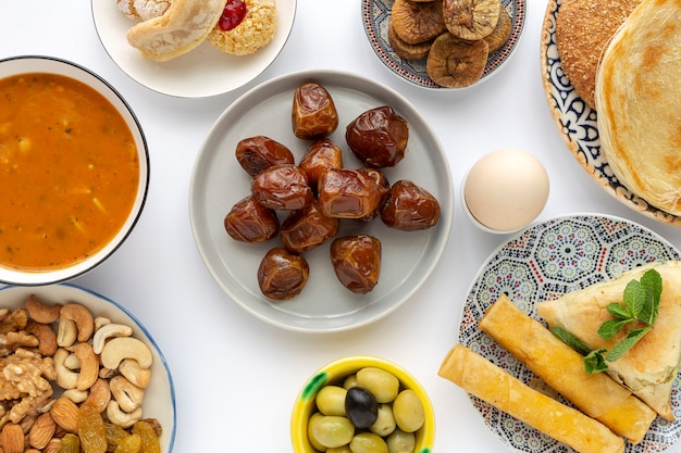 Cuisine traditionnelle typique du Ramadan faite maison