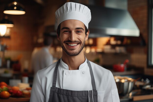 cuisinier masculin en cuisine