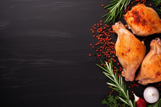 Photo cuisse de poulet succulente viande cuite au four générer ai